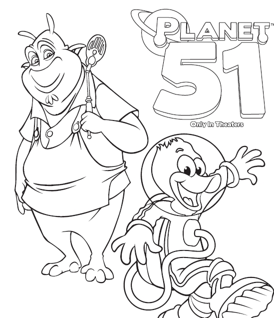 Planeta 51 kolorowanki